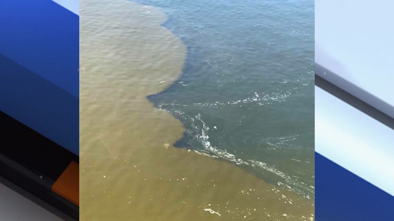 Image captures red tide moving closer to shore